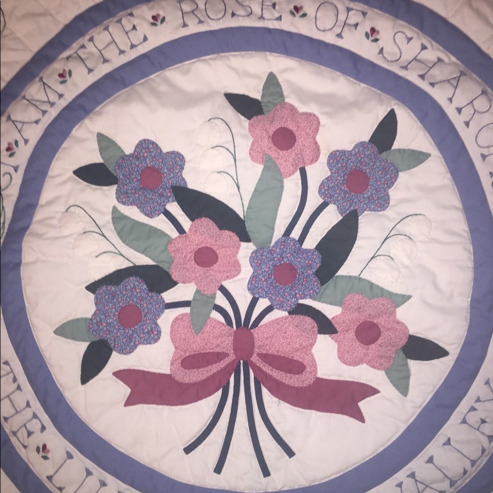 Rose of Sharon, Lilly of The valley Baby quilt